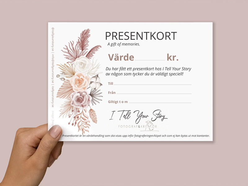 presentkort, gåva, fotografering, värde, alla hjärtans dag, mors dag, fars dag, present